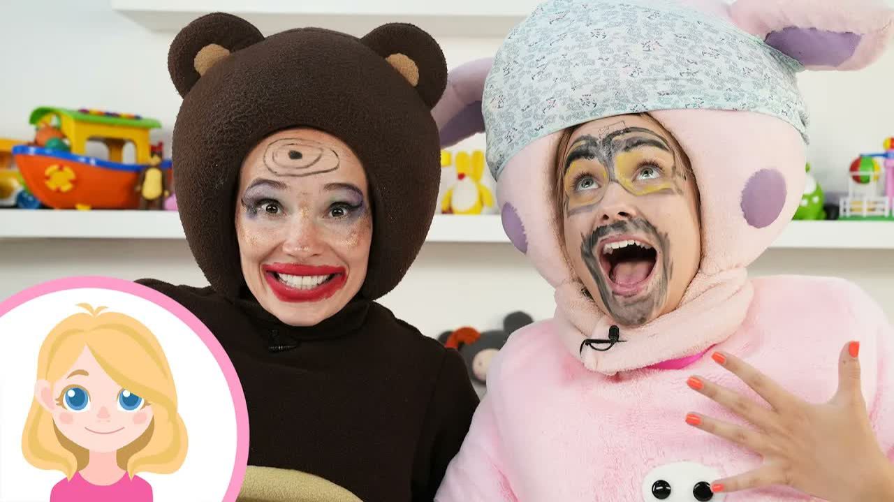 Кукутик Свинка Няша Vs Бурый Медведь челлендж с едой - Выполняем смешные задания