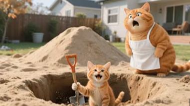 #GINGER'S DAILY MEOW - РЫЖАЯ ПОСТОЯННО ПОПАДАЕТ В НЕПРИЯТНОСТИ — КТО-НИБУДЬ, СПАСИТЕ МАМУ-КОШКУ 😸