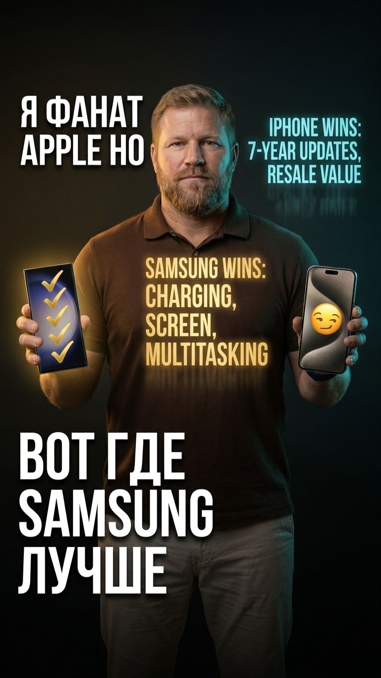 5 фишек, где Samsung рвёт IPhone. Но правда про обновления и цену через 3 года 🔥