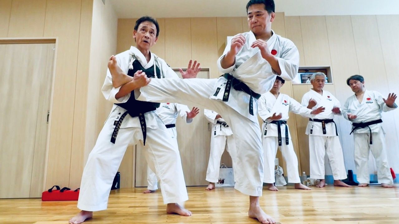 Grab The Kicking Leg And Press Down On The Pressure Point! Karate-ka Learn Shorinji Kempo