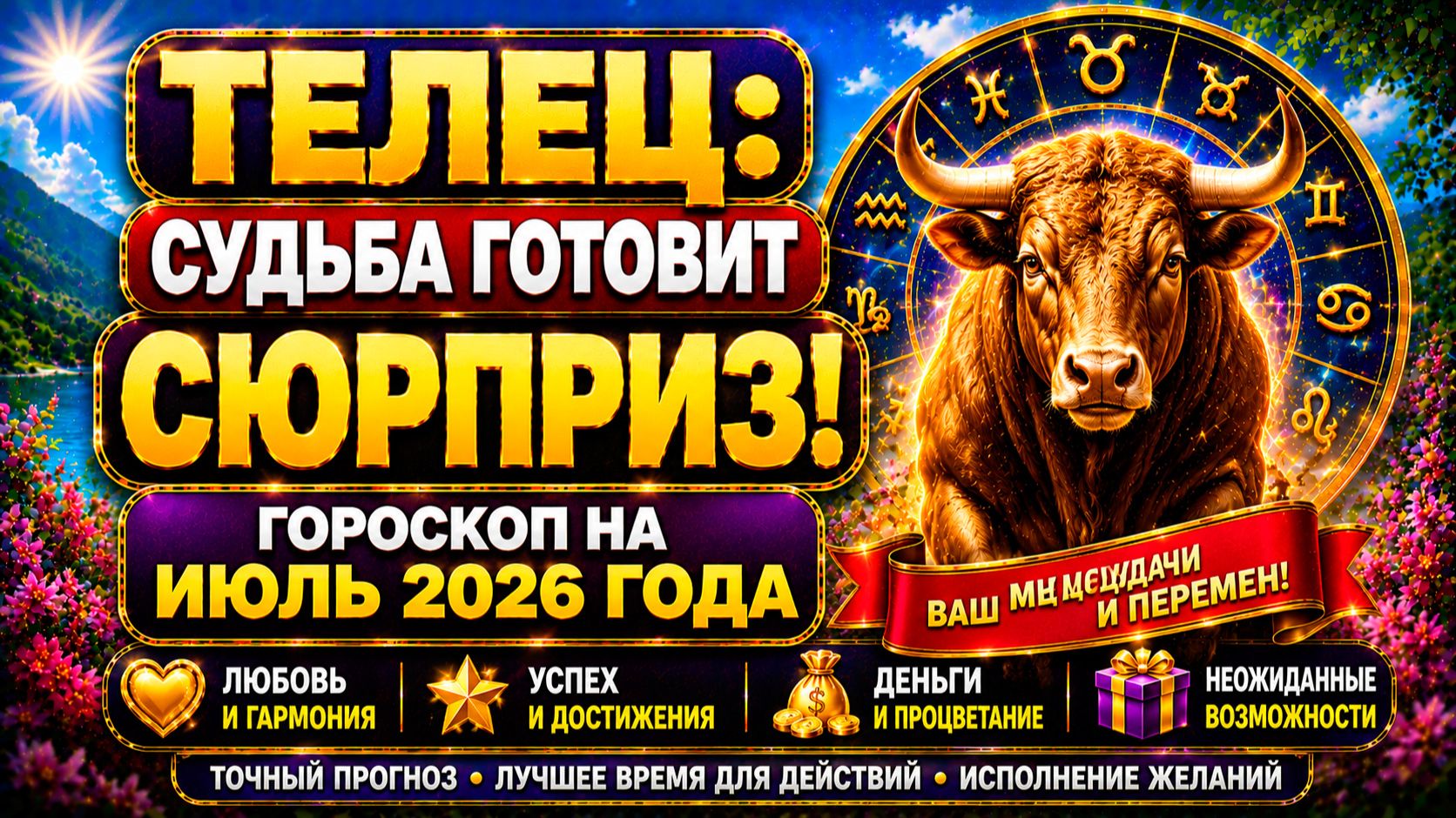 ♉ ТЕЛЕЦ: судьба готовит сюрприз! 💰 Гороскоп на июль 2026 года 🔮