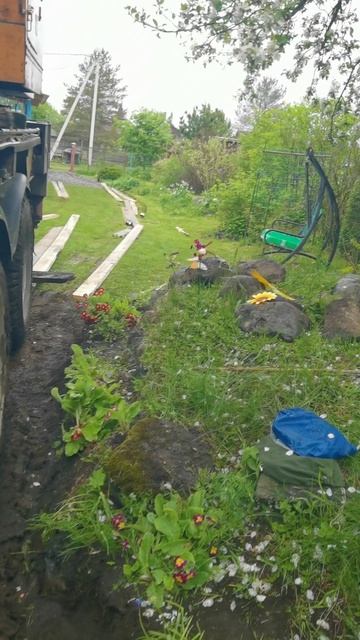 Установка бани на огороде