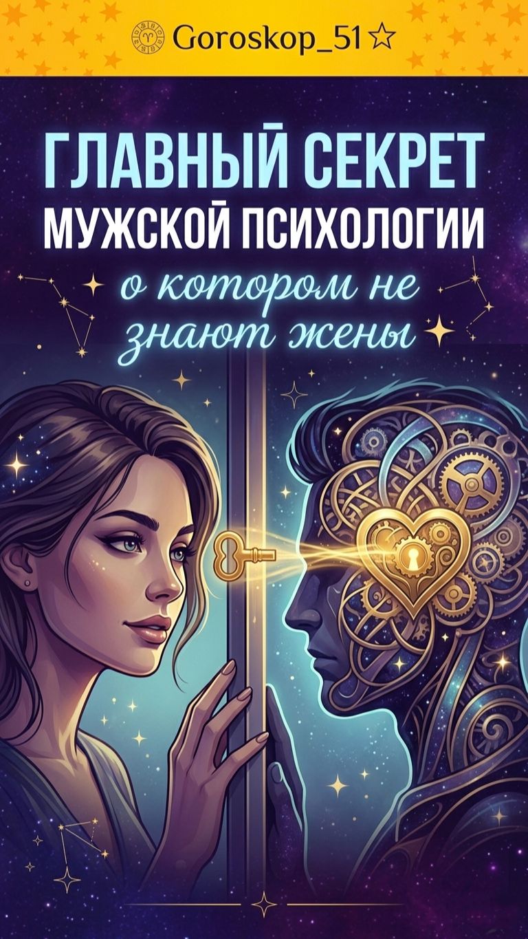 Теперь обложка на тему Главный секрет мужской психологии, о котором не знают женины ✨