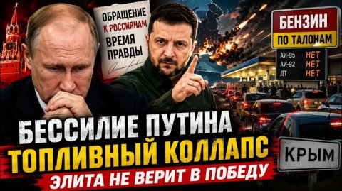 «Элита больше не верит Путину Зеленский обратился к россиянам. Топливный коллапс уже начался»