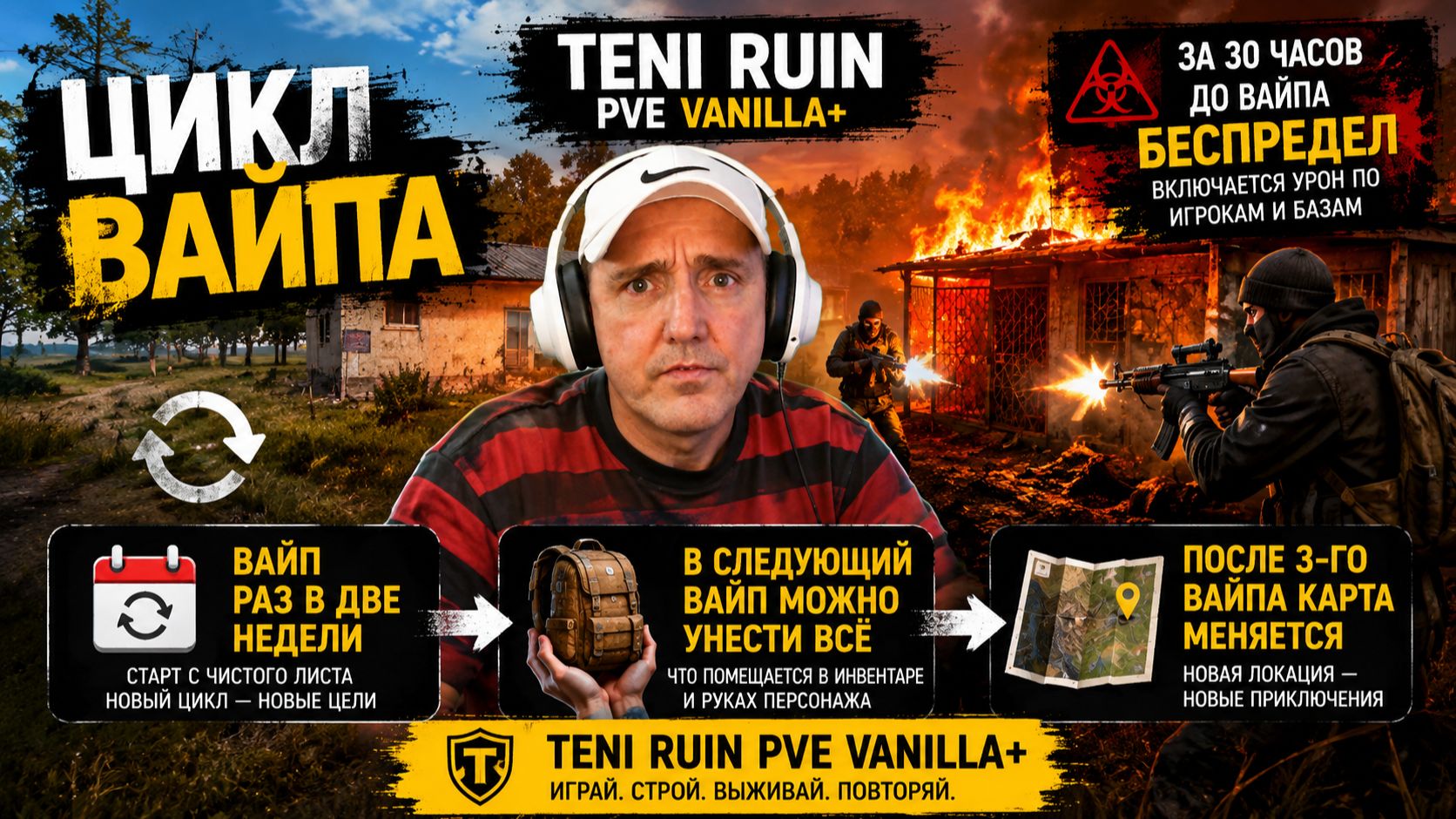 TENI RUIN PVE VANILLA+ 195.18.27.71:2240