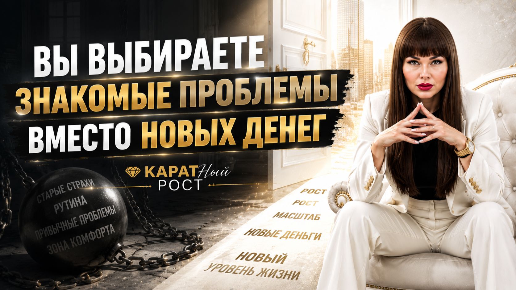 Вы выбираете знакомые проблемы вместо новых денег. КАРАТНый РОСТ