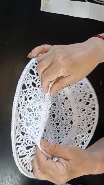 Летняя ажурная шляпка