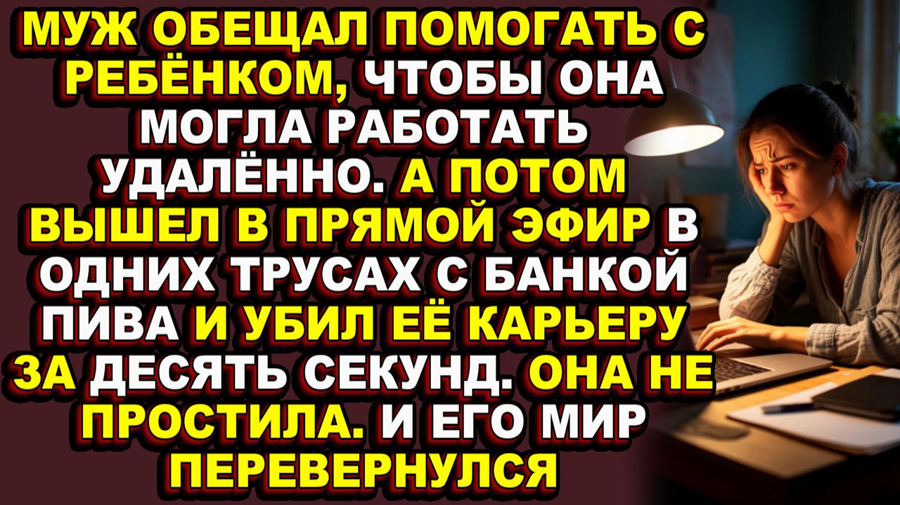Истории из жизни|Муж-лентяй убил её карьеру, а она похоронила его бюджет|Аудио рассказы|Аудиокниги