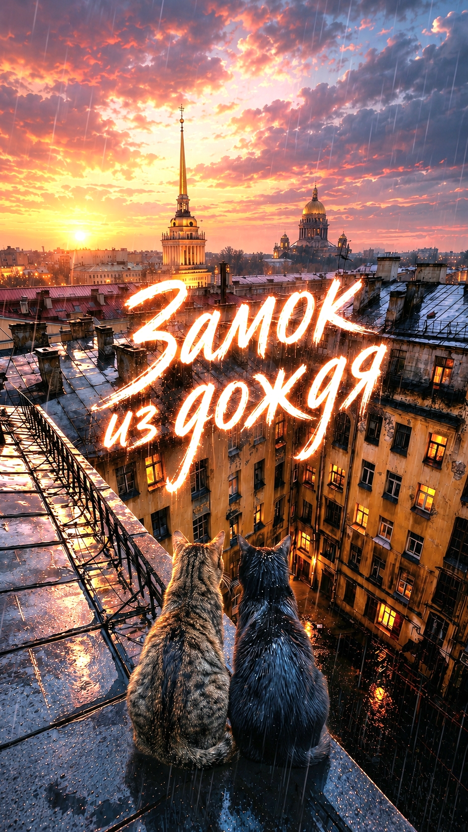 Мой нейроклип на заказ с реальными котами под «Замок из дождя». Хотите тоже? Пишите! 🐾