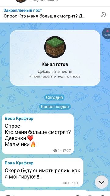 Канал в MAX