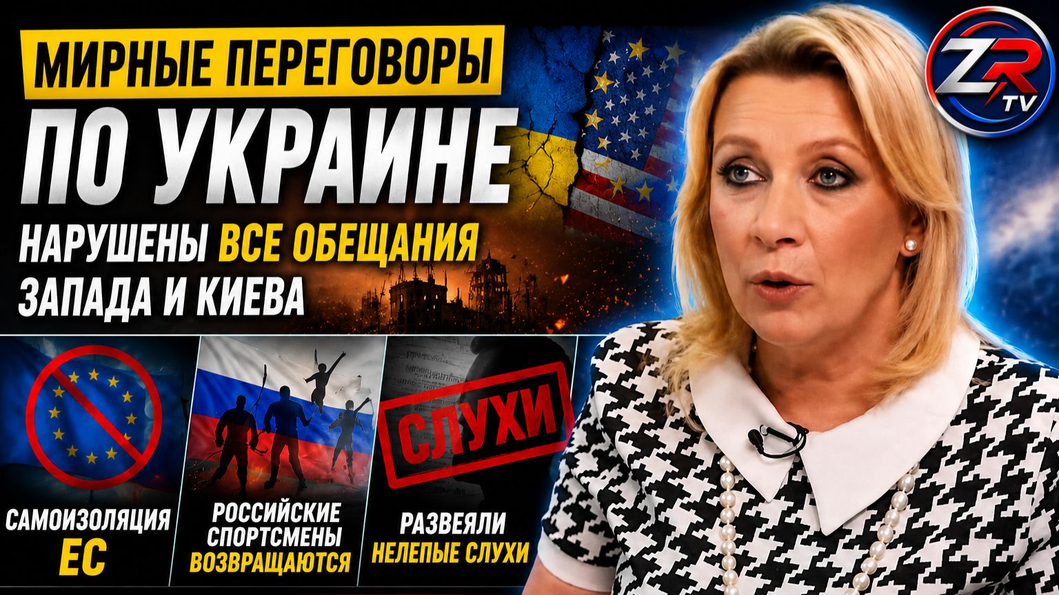 Мирные переговоры по Украине, самоизоляция ЕС и возвращение российских спортсменов | Главное