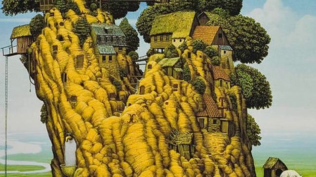 Фантастические миры Яцека Йерки.  Польский художник.