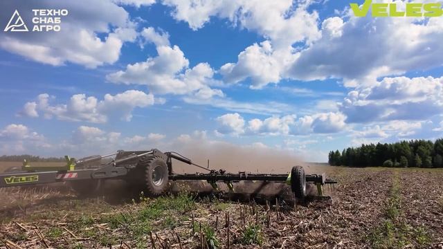 МК 12 «Бритва» - работа ножевого катка по стерне кукурузы