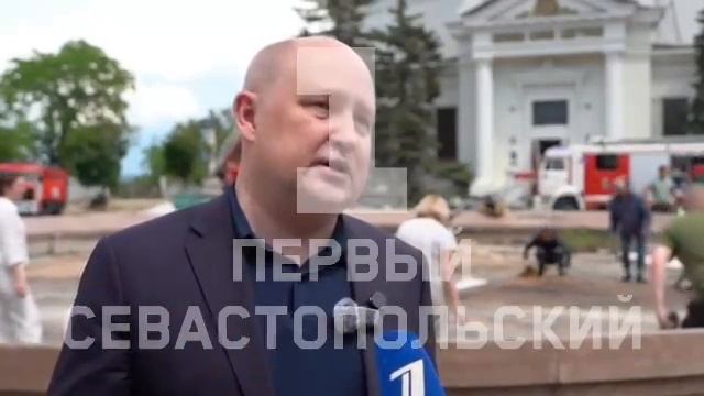 Пострадавшие в результате атаки ВСУ на Панораму «Оборона Севастополя 1854–1855 гг.» фрагменты ...