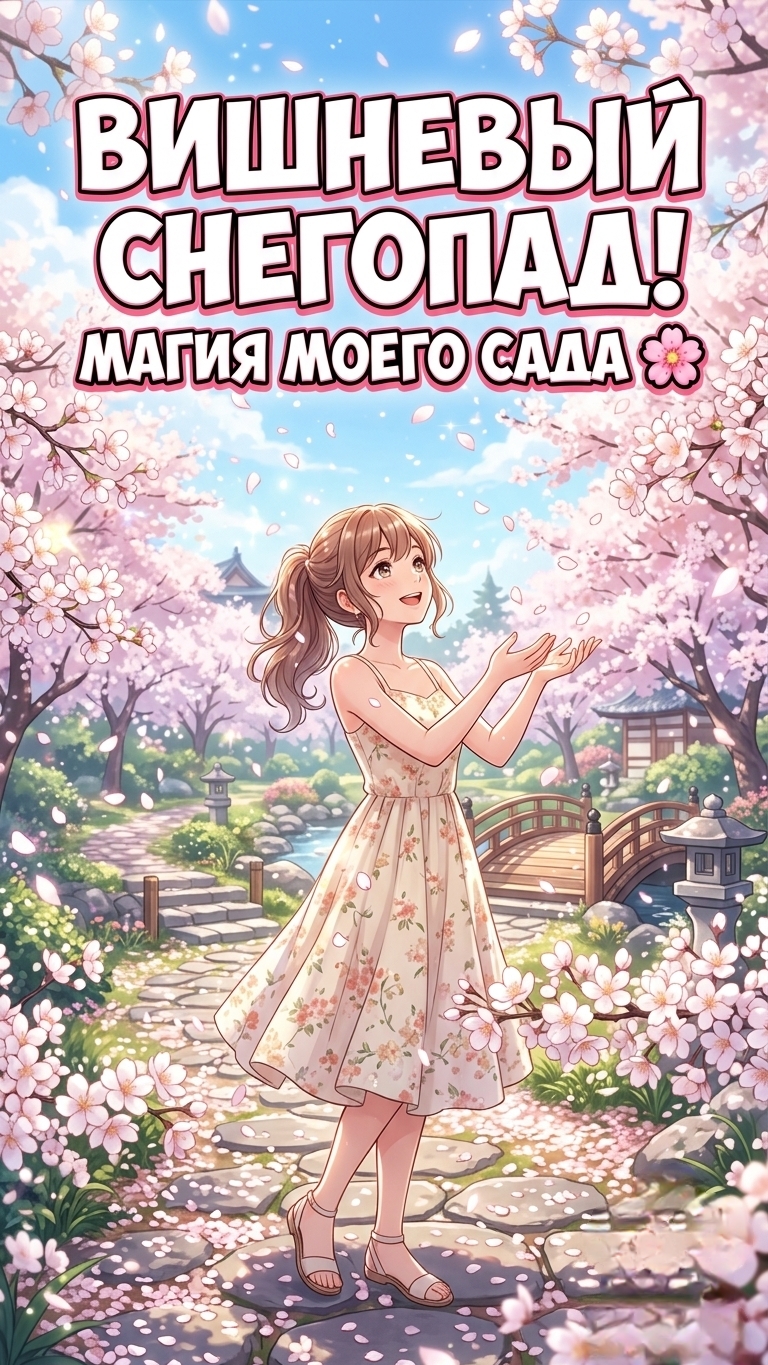 Вишневый снегопад: как цветет и осыпается мой сад 🌸.