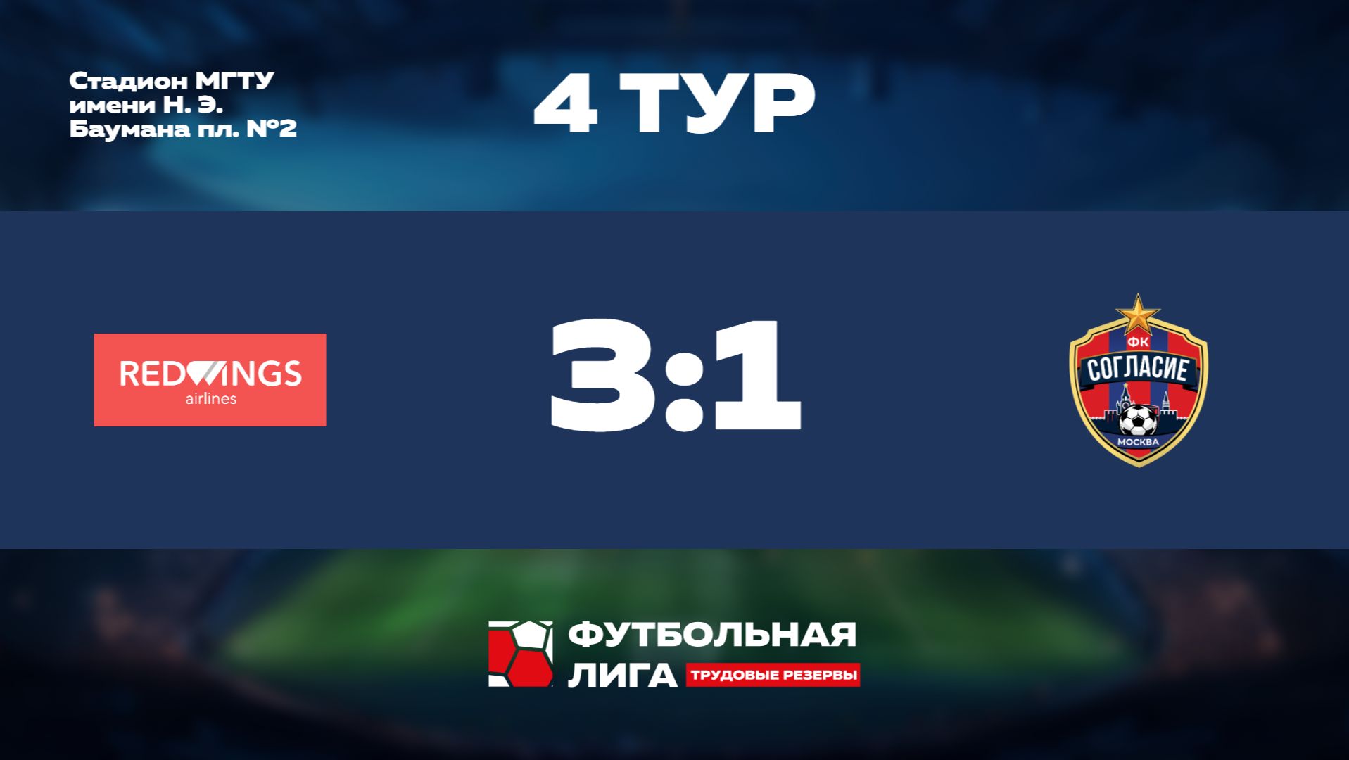 Обзор | 4 тур | РедВингс - ФК Согласие | Меркурий