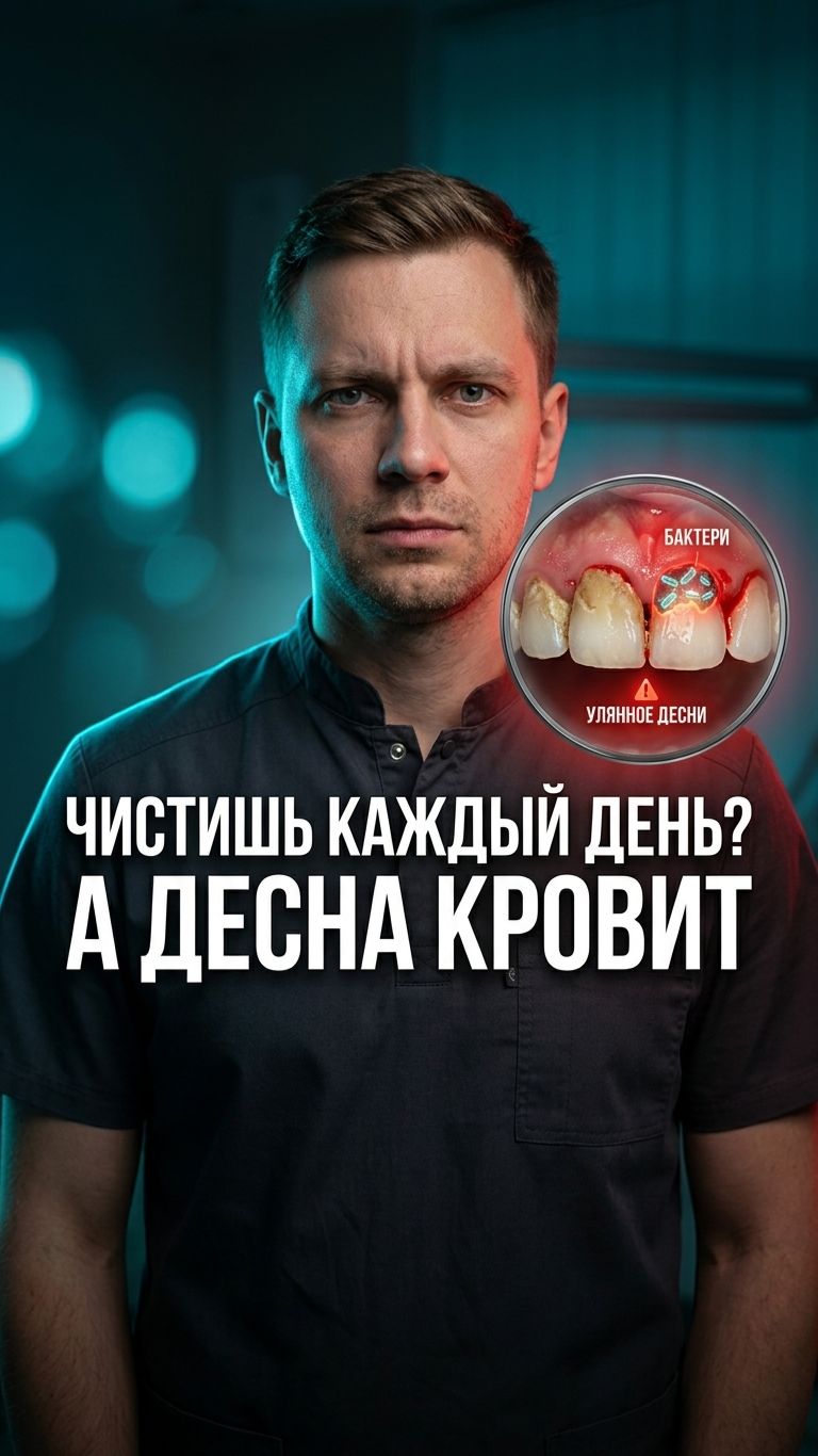 🩸 Почему десна кровоточат при чистке? 90% делает это неправильно