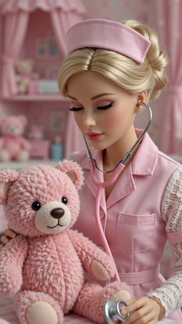 Почему у медведя не бьётся сердце?
#куклы
#барби
#медсестра
#нейросеть