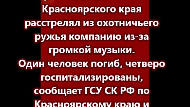 Житель Красноярского края расстрелял из охотничьего ружья компанию из-за громкой музыки