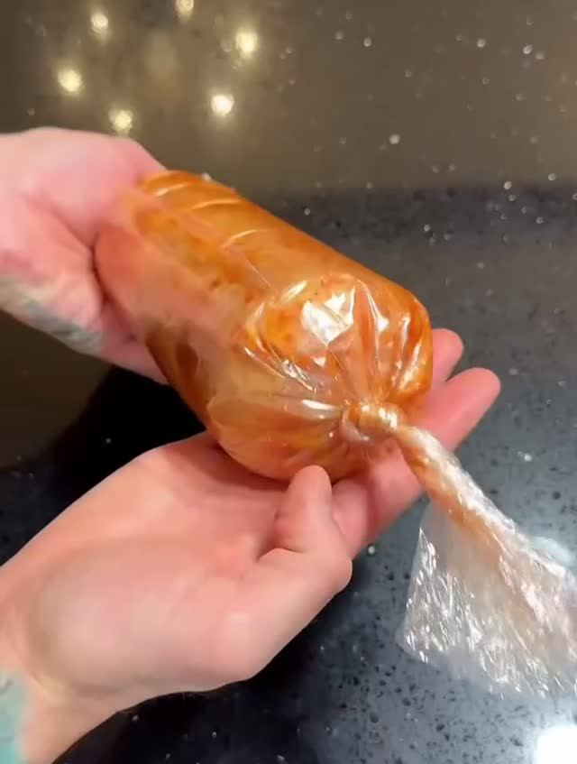 Домашняя куриная колбаса.