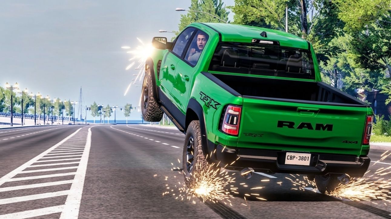 Захватывающие аварии с переворотами – BeamNG/Drive