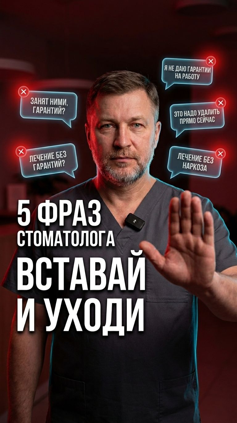 🚨 5 фраз, после которых бегите от стоматолога