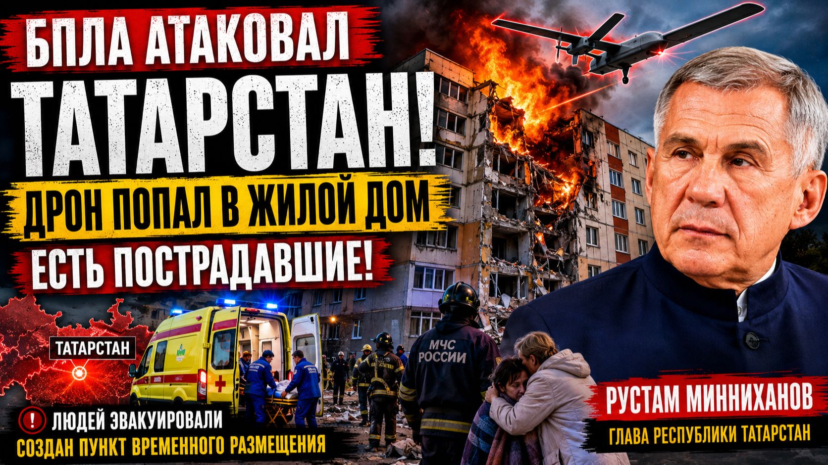 Всу Атаковали Татарстан! Дроны Врезались в жилой дом. Что Известно?