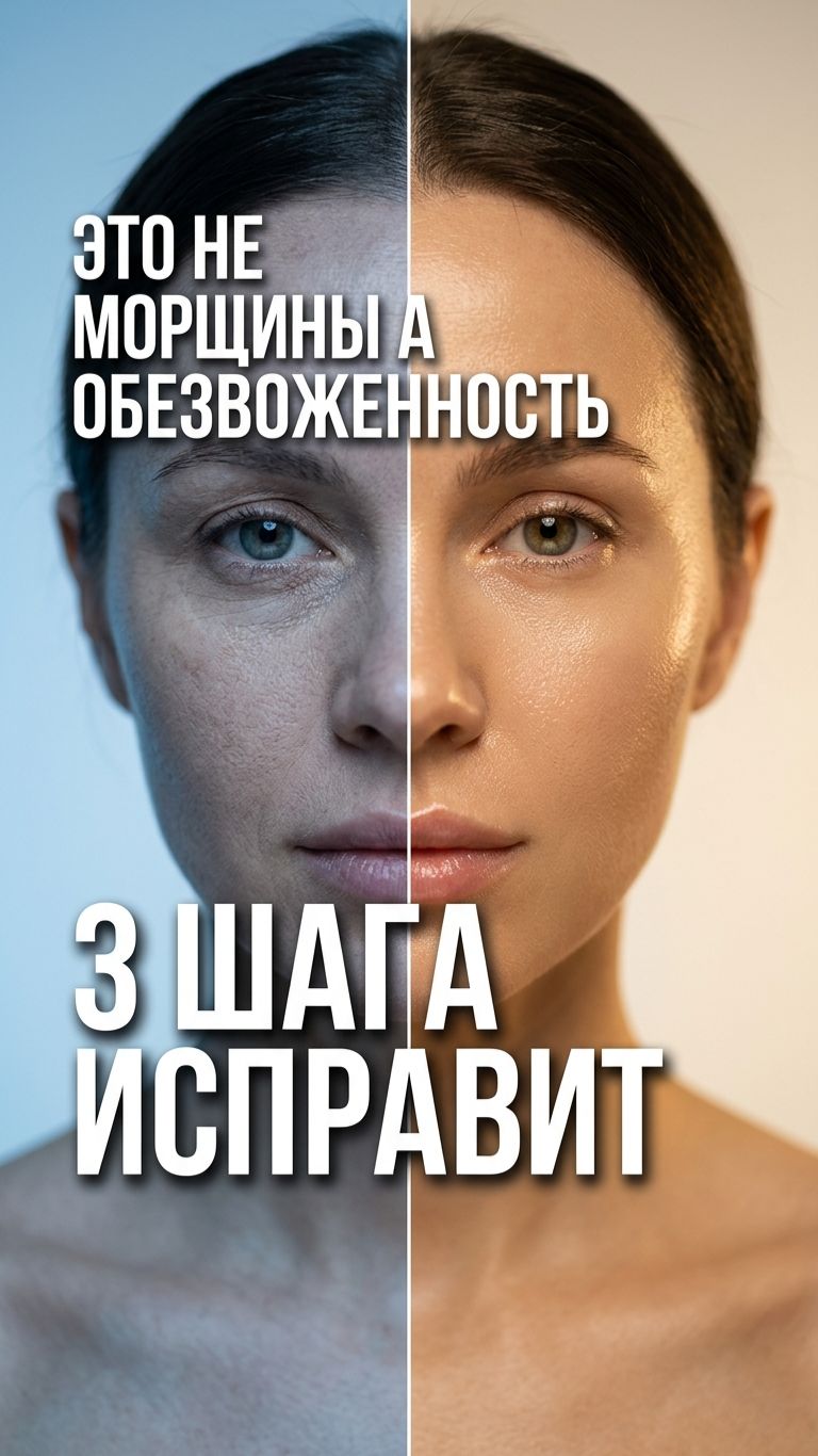 Половина морщин — не морщины, а обезвоженность. 3 шага без уколов