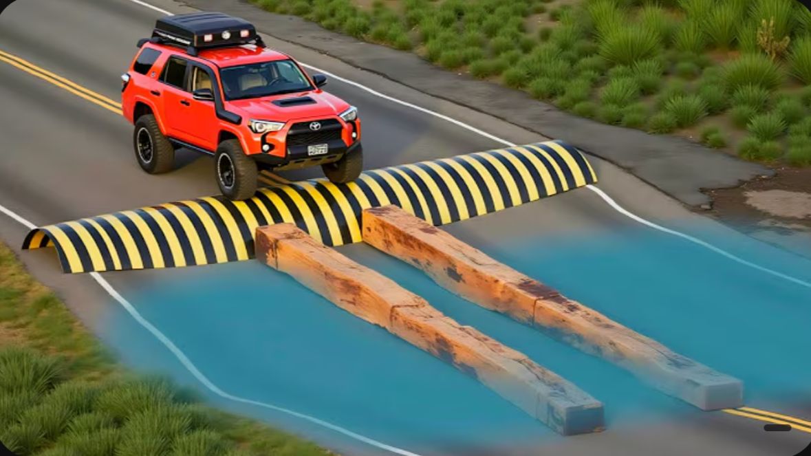Автомобили против глубокой воды, разрушенного моста и огромного лежачего ▶️ BeamNG Drive