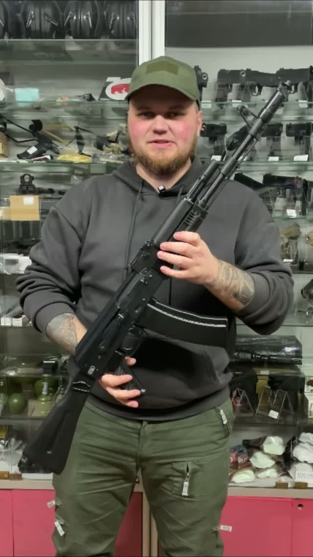 Страйкбольный автомат E&L ELAK74MN (АК-74М) сталь (EL-A106S)