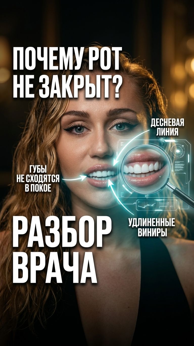 Почему у Майли Сайрус не закрывается рот после виниров 🦷
