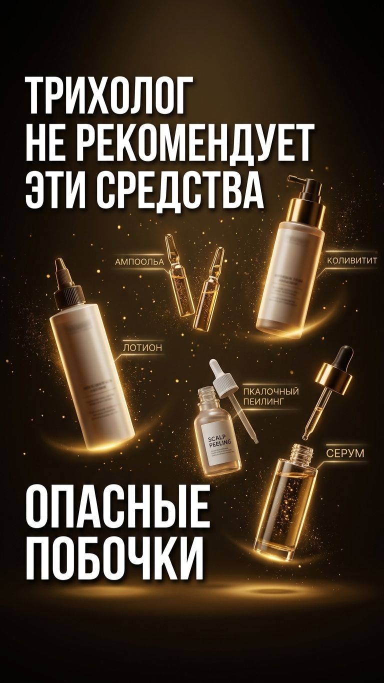 Трихолог не рекомендует эти 5 средств. Слишком быстрый рост. Бесплатная диагностика в Доктор Волос.