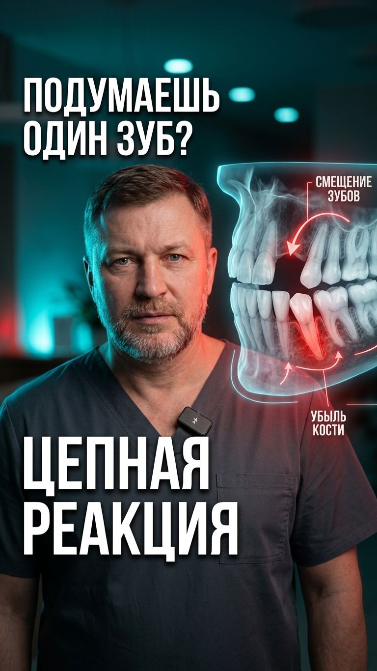 ⚡️ Один зуб удалили — вся челюсть в опасности