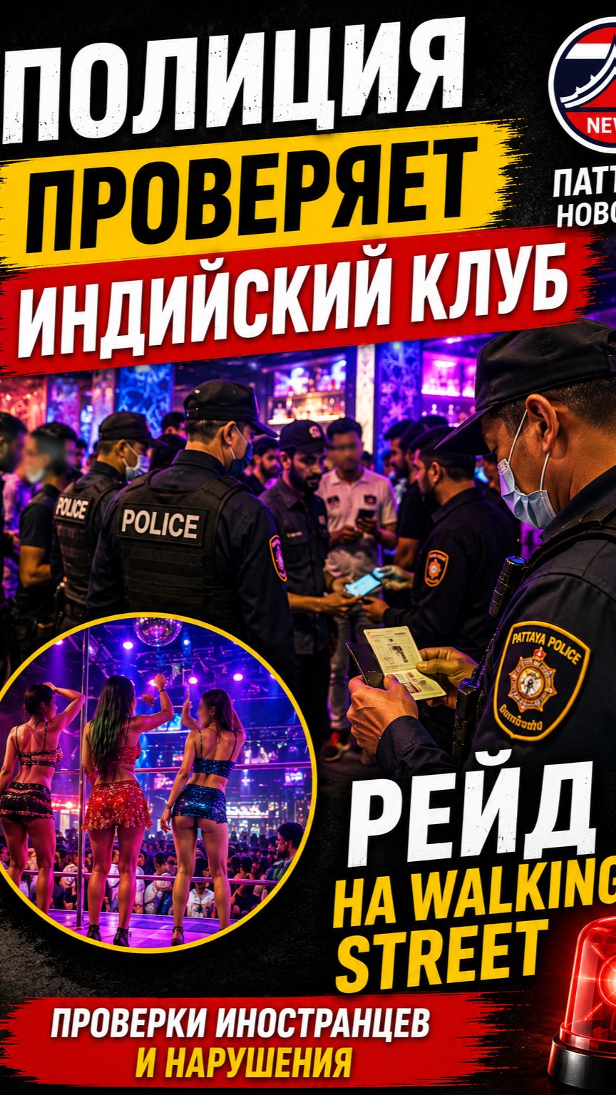 🚨 В ПАТТАЙЕ НАКРЫЛИ ИНДИЙСКИЙ КЛУБ НА WALKING STREET #новости #новостисегодня #тайланд