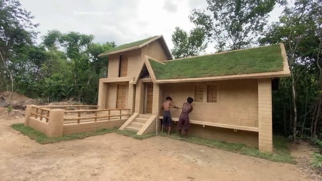 [Полное видео] Строительство виллы в джунглях и бассейна с декором отдельной гостиной