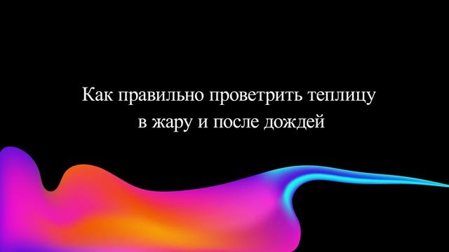 Как правильно проветрить теплицу в жару и после дождей