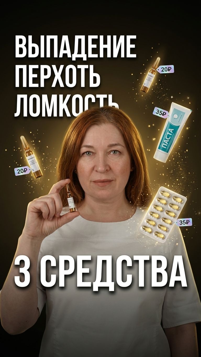 Три аптечных средства за 300 рублей — никотиновая кислота при выпадении, Сульсена при перхоти.