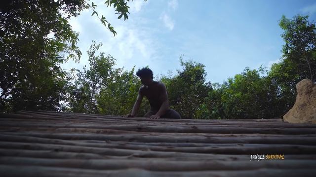 Как я построил самый секретный подземный туннель с бассейном вокруг, JungleSurvivalEp04
