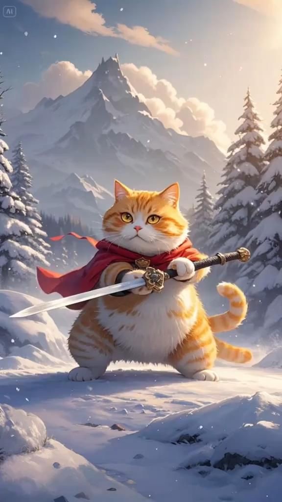 🐱🔥 Рыжий котик китайский рыцарь 🐱🔥
