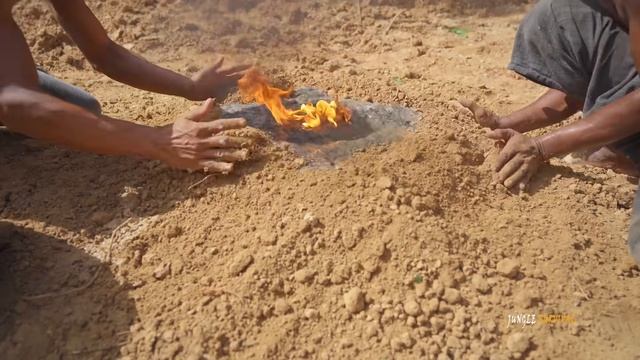 Как мы строим самый удивительный бассейн вокруг подземного деревянного секретного дома, JungleSurviv