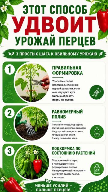 Этот способ удвоит урожай перцев
