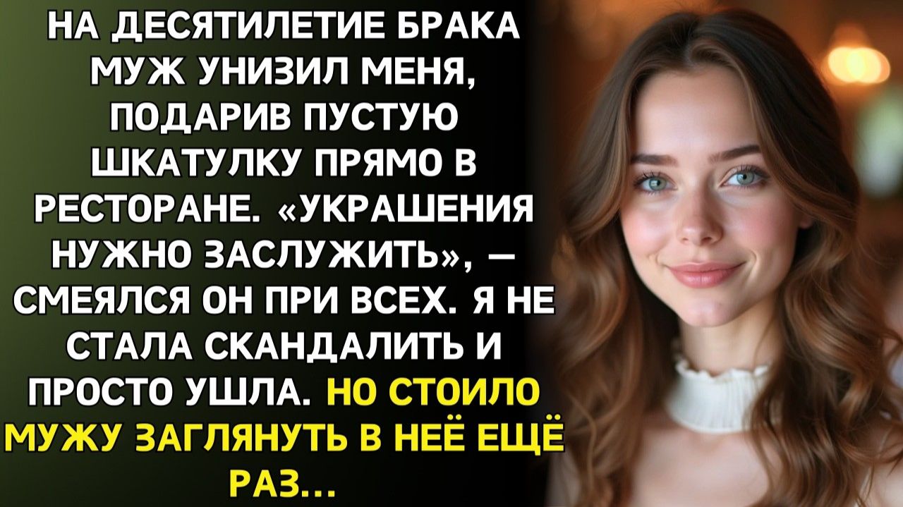 На юбилее муж подарил мне пустую шкатулку | Истории из жизни | Женские истории | Аудиорассказ