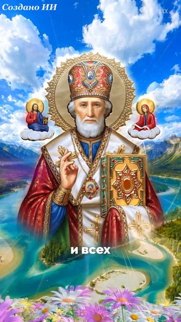 Николаю Чудотворцу. Прошу, береги меня и мою семью, укрой от печалей, невзгод и бед.