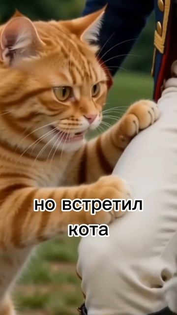 Наполеон Бонапарт бежит от рыжего кота (восстановлено историками)
