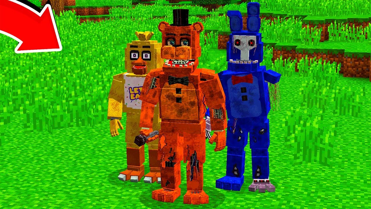 Я ДОБАВИЛ АНИМАТРОНИКОВ ФНАФ К СЕБЕ В МАЙНКРАФТ  Fnaf Minecraft - Лони #Майнкрафт