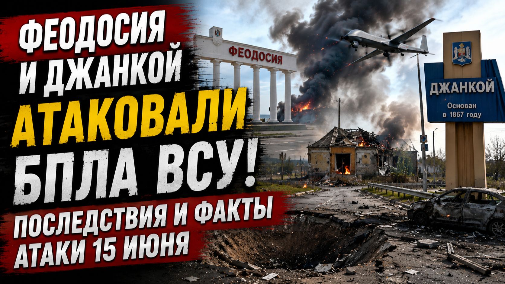 Феодосия и Джанкой Атаковали БПЛА ВСУ! Последствия и факты атаки 15 июня