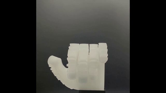 Демонстрация возможностей мягкой роборуки, напечатанной на 3D-принтере