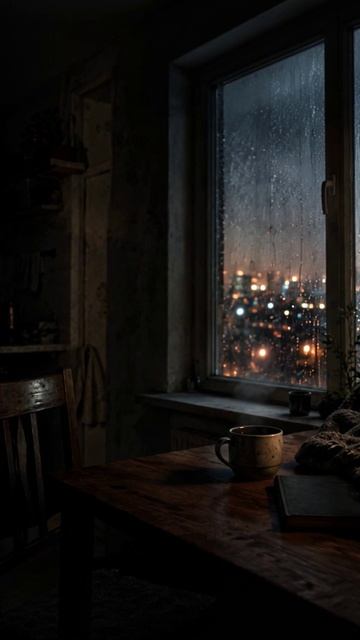 Одна у окна — грустная песня про одиночество, дождь и усталость