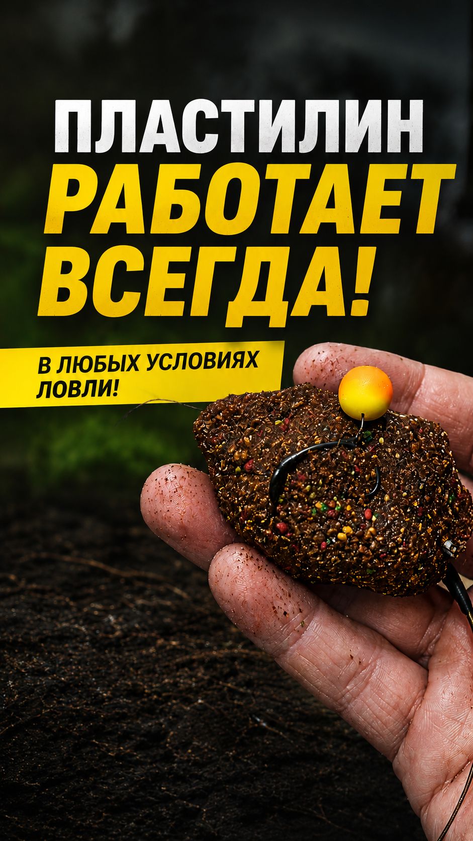 Рыболовный пластилин для любых условий ловли!