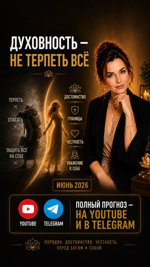 Духовность - это не терпеть всё. Прогноз июнь 2026
